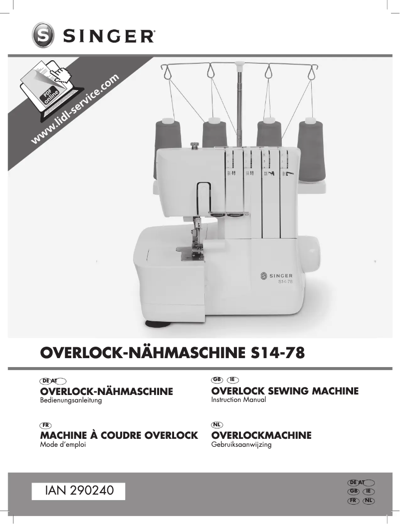 Página 1 del manual Manual de usuario Singer S14-78