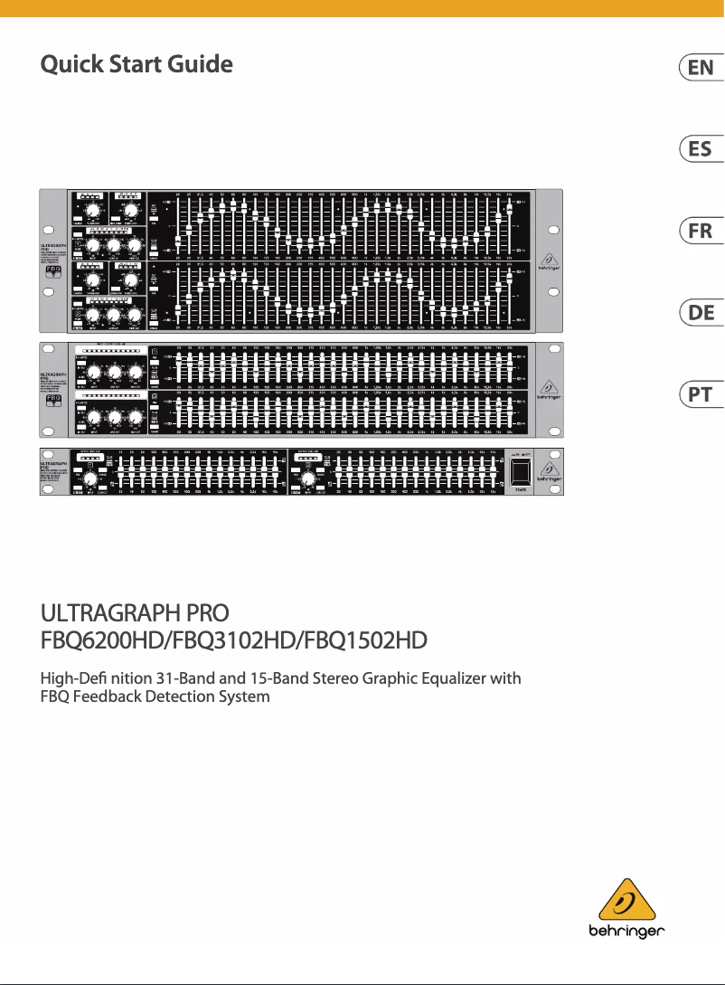 Página 1 del manual Manual de usuario Behringer Ultragraph Pro FBQ3102HD
