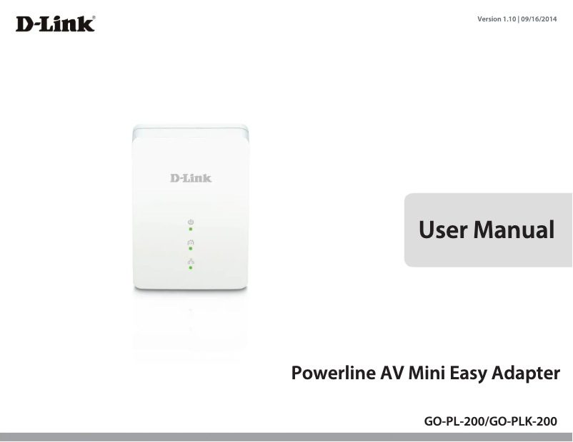 Page 1 de la notice Manuel utilisateur D-Link GO-PLK-200