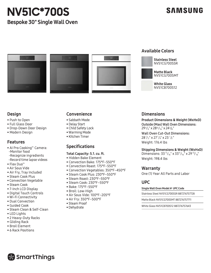 Página 1 del manual Ficha técnica Samsung NV51CG700SSR