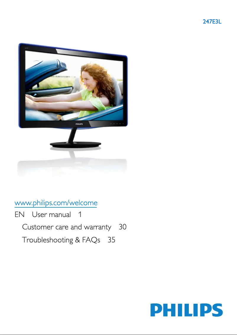 Página 1 del manual Manual de usuario Philips 247E3L