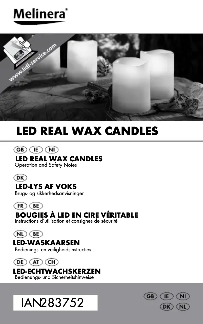 Page 1 de la notice Manuel utilisateur Melinera IAN 283752