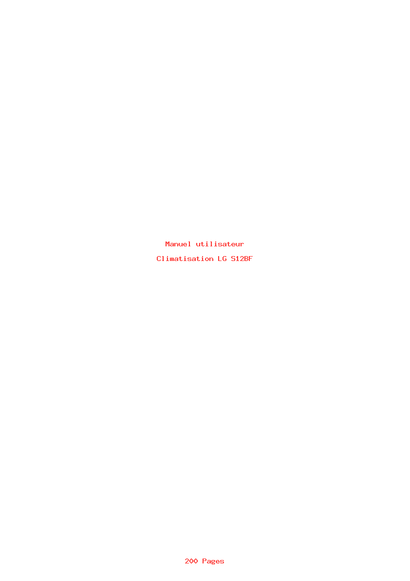Page 1 de la notice Manuel utilisateur LG S12BF