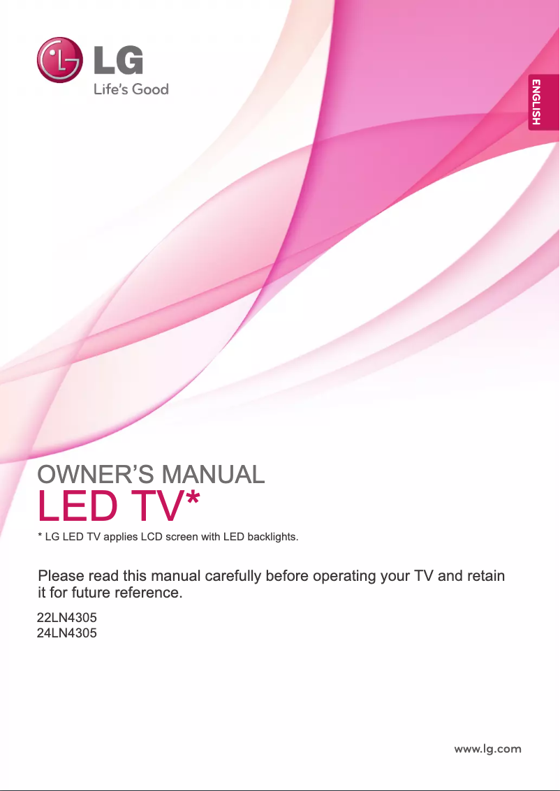 Page 1 of the manual User Manual LG 22LN4305
