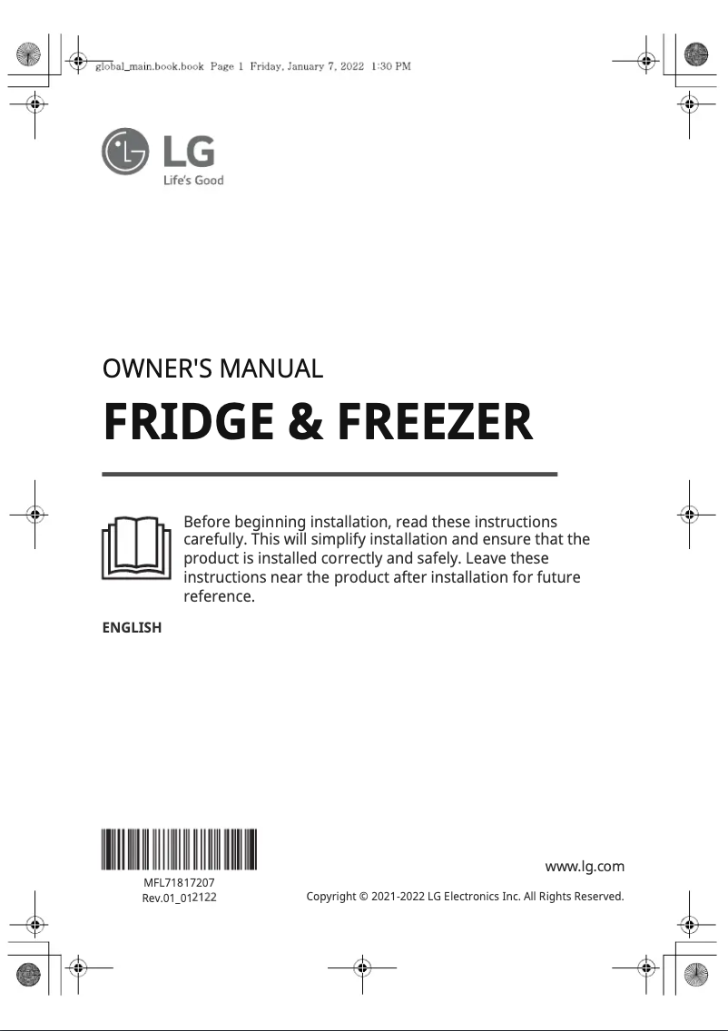 Page 1 de la notice Manuel utilisateur LG RVT-B119BS