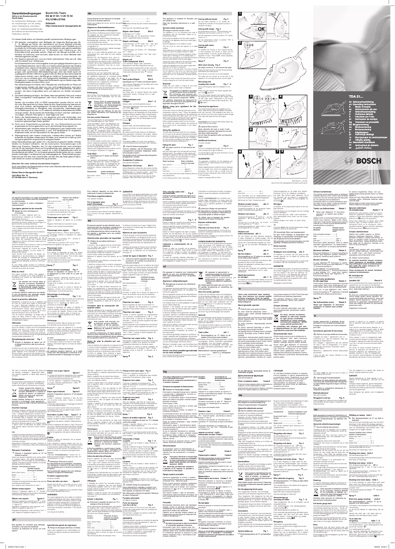 Page 1 of the manual User Manual Bosch TDA 2191