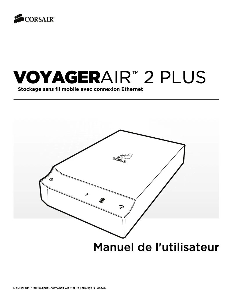 Page 1 de la notice Manuel utilisateur Corsair Voyager Air 2 Plus