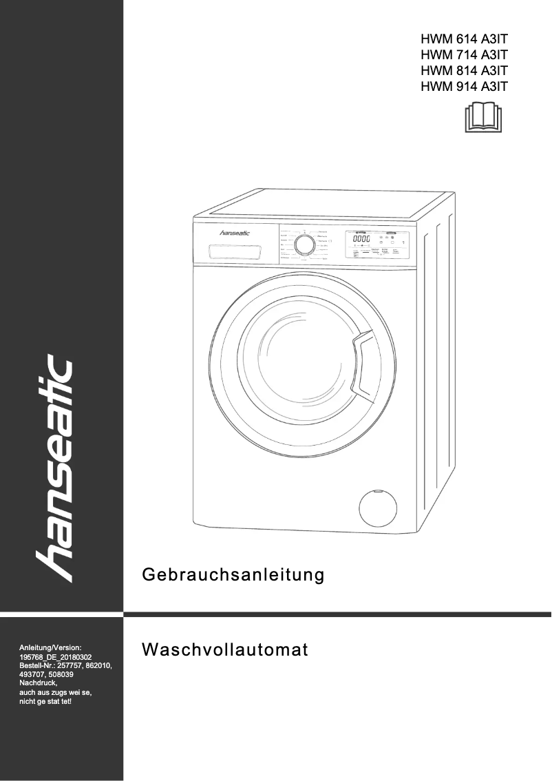 Page 1 de la notice Manuel utilisateur Hanseatic HWM 714 A3