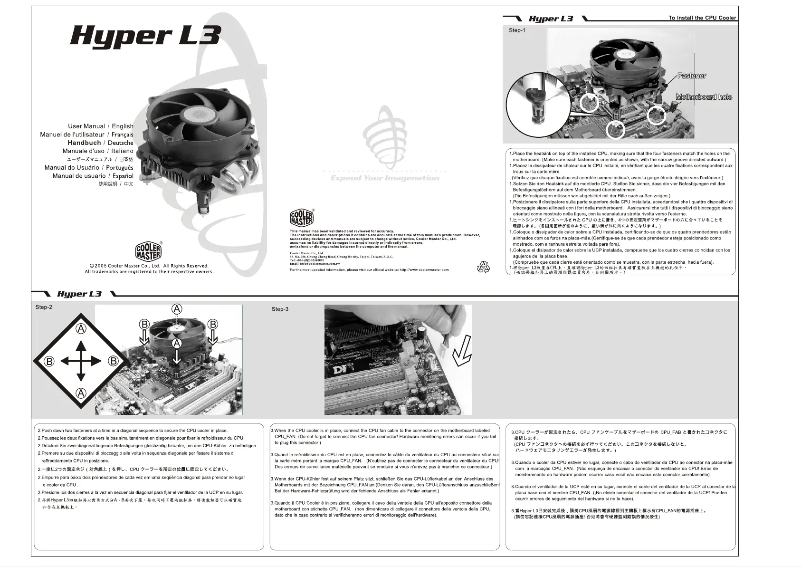 Page 1 de la notice Manuel utilisateur Cooler Master Hyper L3