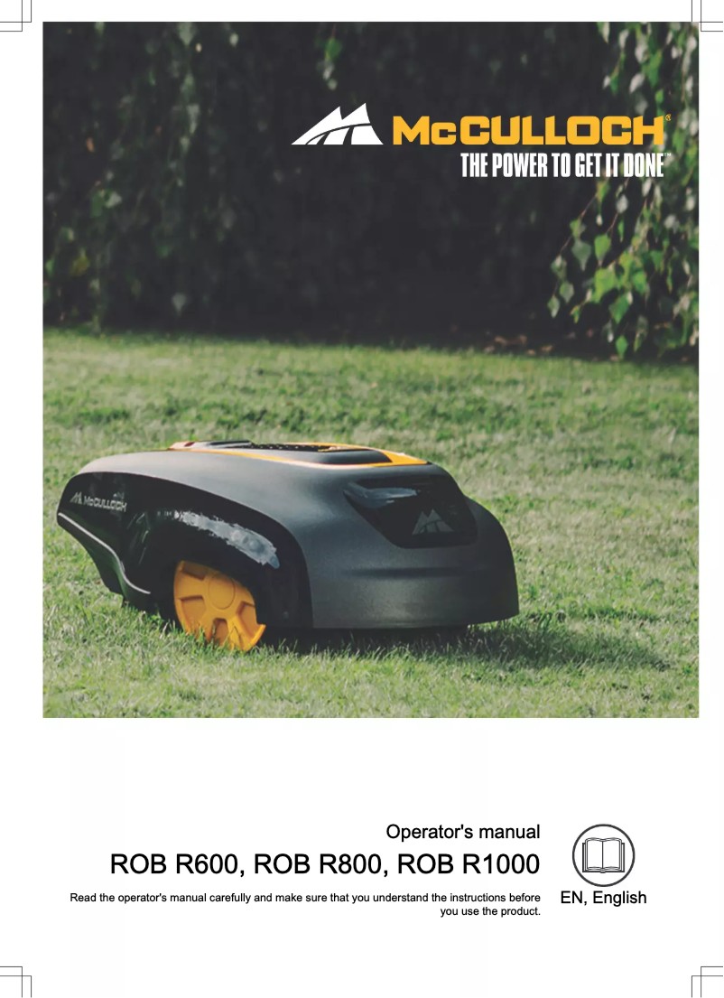 Page 1 de la notice Manuel utilisateur McCulloch RM800