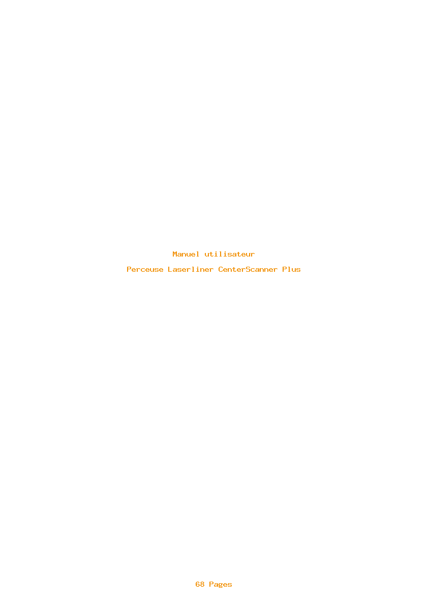 Page 1 de la notice Manuel utilisateur Laserliner CenterScanner Plus