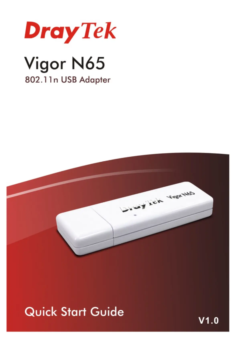 Page 1 de la notice Guide de démarrage rapide Draytek Vigor N65
