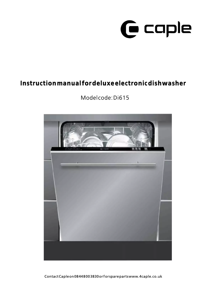 Page 1 of the manual User Manual Caple Di615