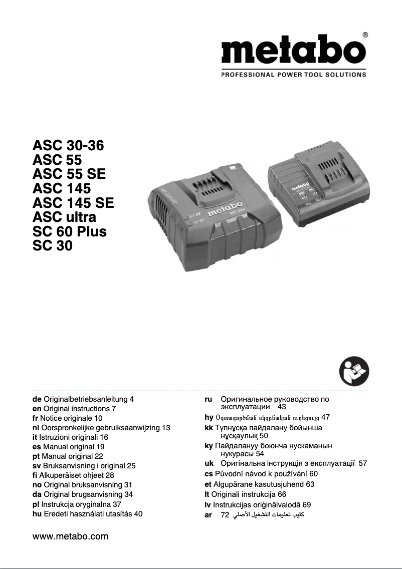 Page 1 de la notice Manuel utilisateur Metabo MT 18 LTX