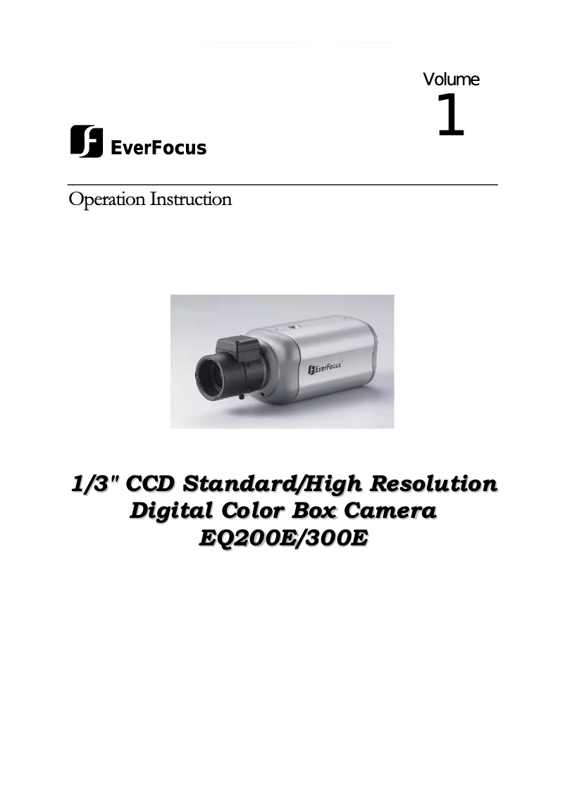 Page 1 de la notice Manuel utilisateur EverFocus EQ200E