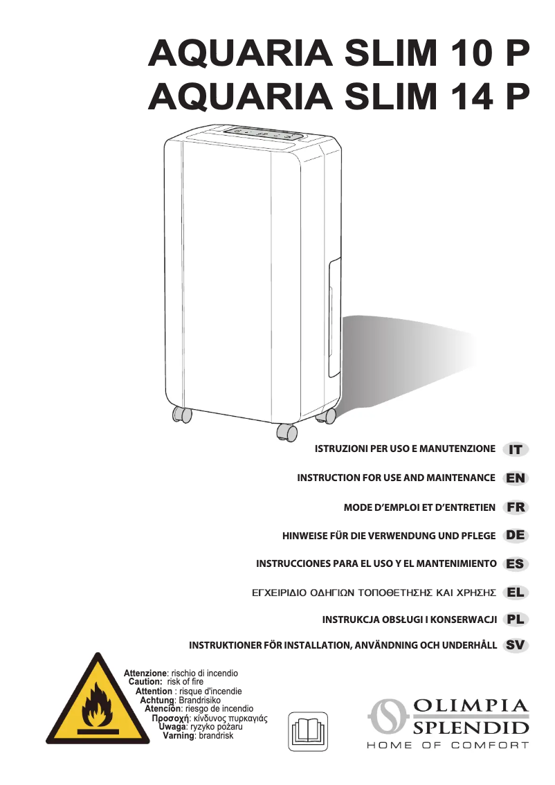 Página 1 del manual Manual de usuario Olimpia Splendid Aquaria Slim 10 P