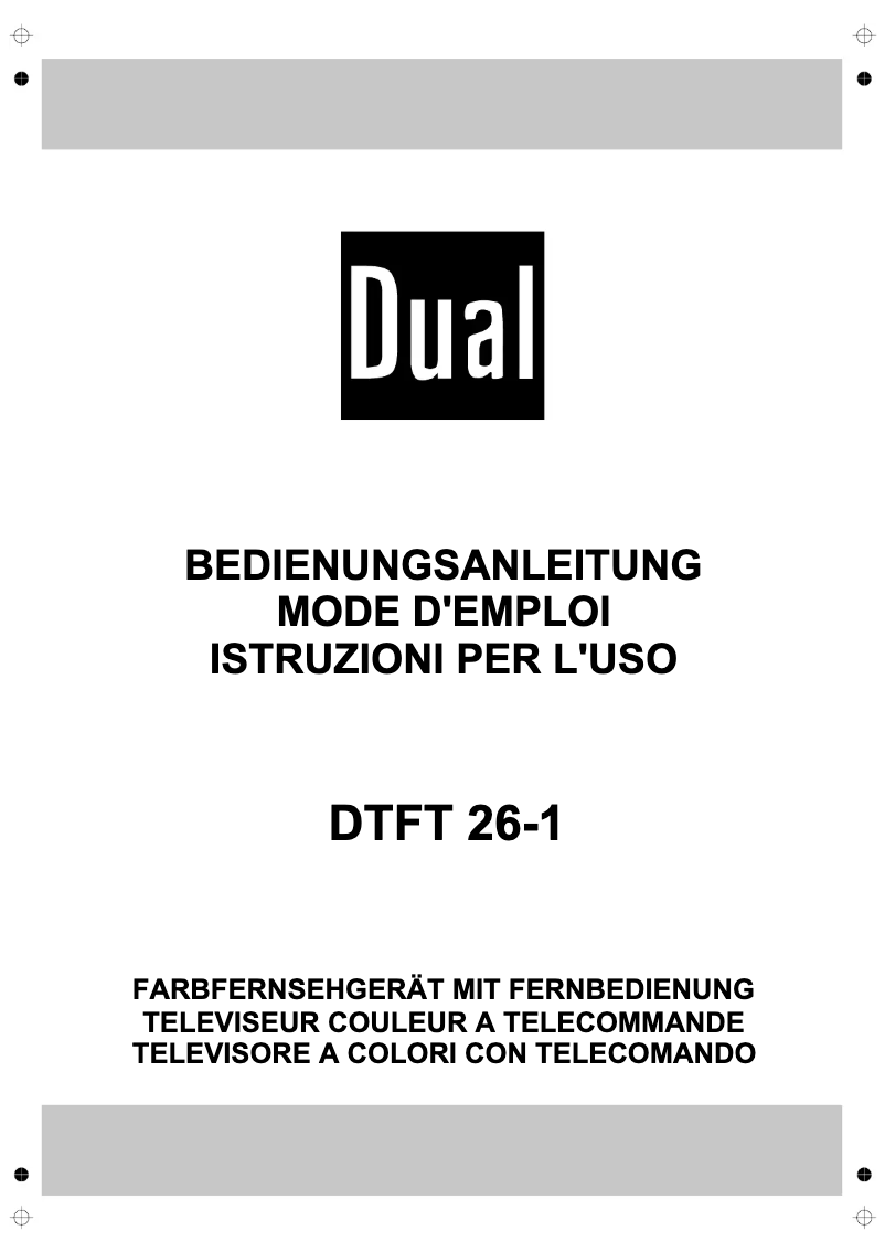 Page 1 de la notice Manuel utilisateur Dual DTFT 26-1