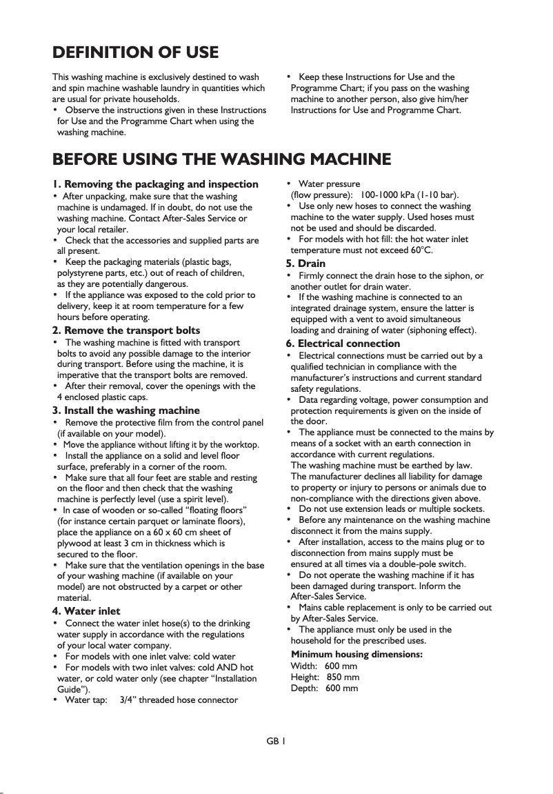 Página 1 del manual Manual de usuario Whirlpool AWO/D 53110