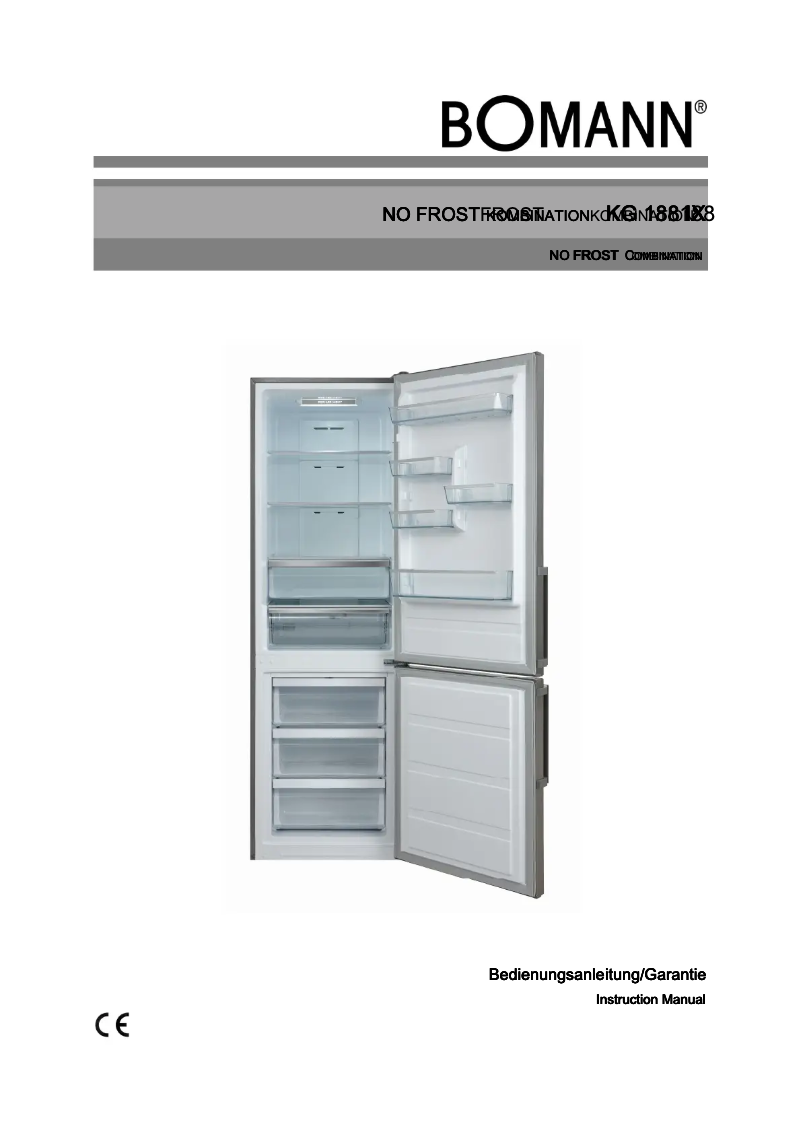 Page 1 de la notice Manuel utilisateur Bomann KG 188 IX