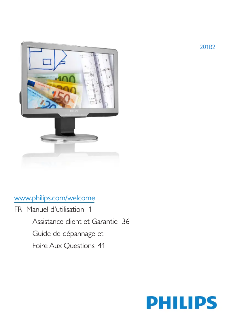 Page 1 of the manual User Manual Philips Brilliance 201B2CS