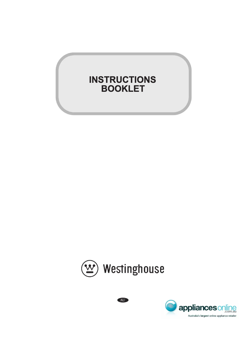 Page 1 of the manual User Manual Westinghouse DSP635W