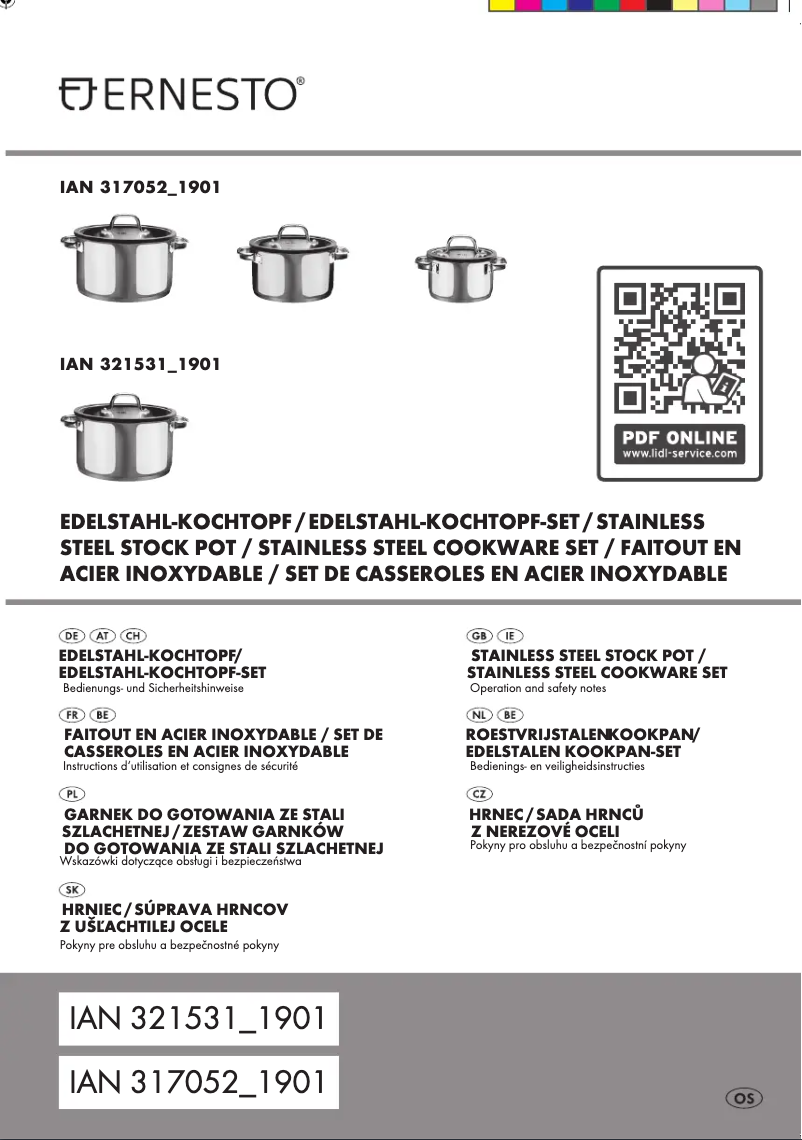 Page 1 de la notice Manuel utilisateur Ernesto HG05177