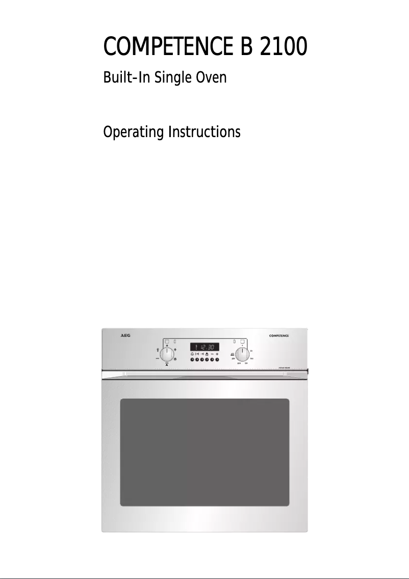 Page 1 de la notice Manuel utilisateur AEG Competence B2100W