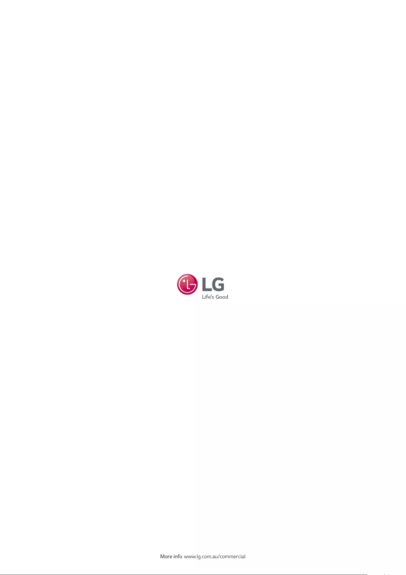 Page 1 de la notice Fiche technique LG 55XS2B