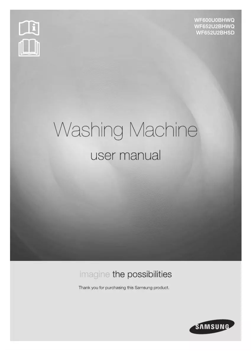 Page 1 de la notice Manuel utilisateur Samsung WF652U2BHSD