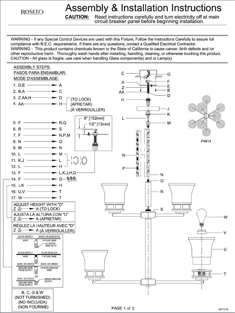 Página 1 del manual Manual de usuario Roseto Ella PCH3290ABZ