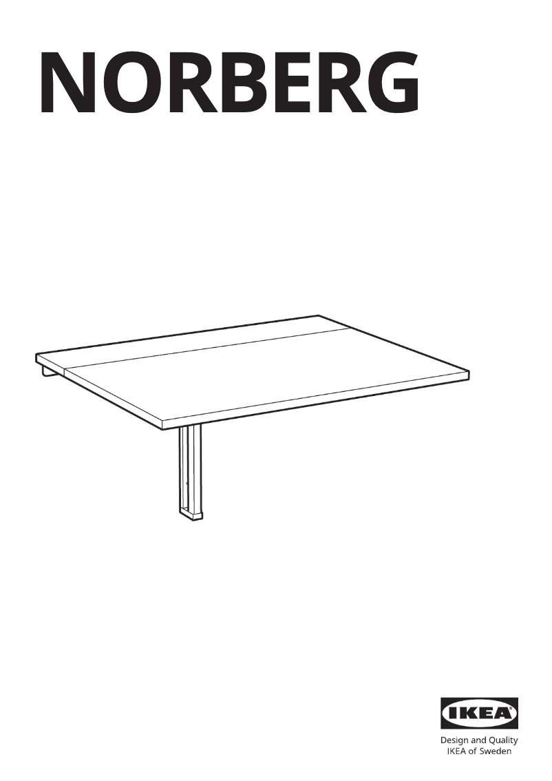 Page 1 de la notice Manuel utilisateur Ikea NORBERG 903.657.93