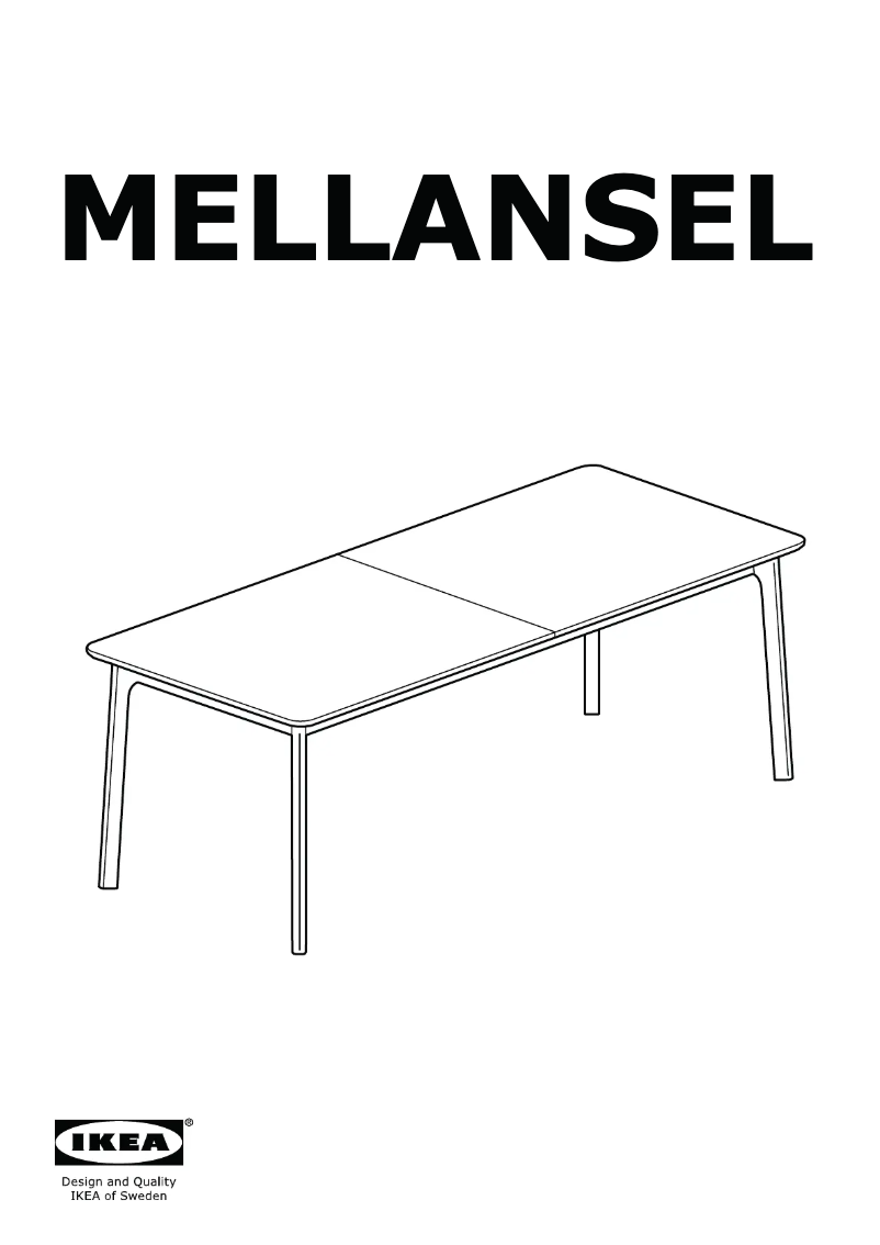 Page 1 de la notice Manuel utilisateur Ikea MELLANSEL 305.510.62