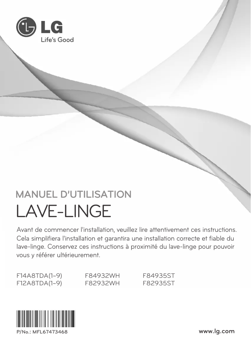 Page 1 of the manual User Manual LG F84935ST
