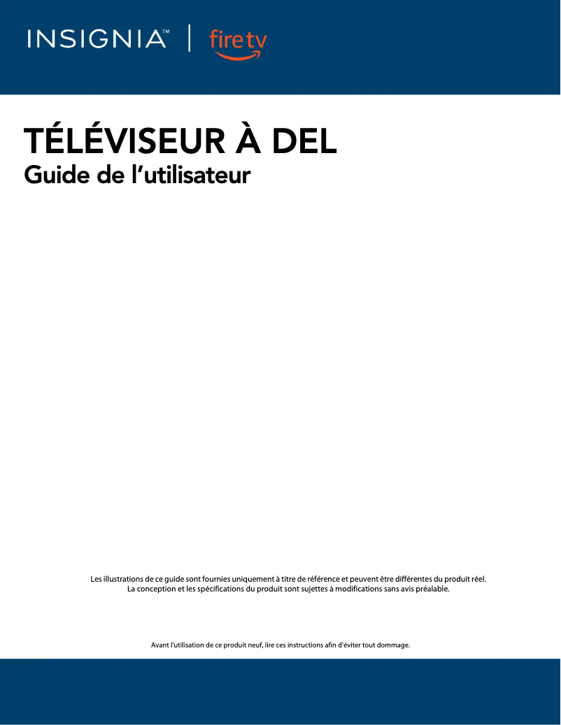 Page 1 de la notice Manuel utilisateur Insignia NS-55F301NA22
