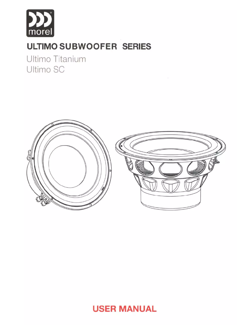 Page 1 de la notice Manuel utilisateur Morel Ultimo Titanium 122