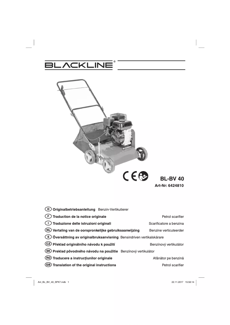 Página 1 del manual Manual de usuario BlackLine BL-BV 40