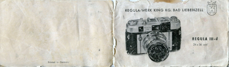 Página 1 del manual Manual de usuario Regula-Werk King Regula III-d