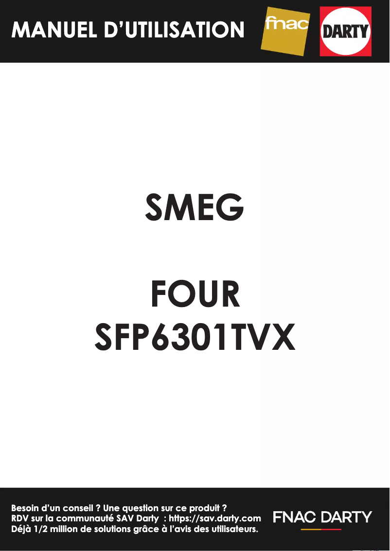 Page 1 de la notice Manuel utilisateur Smeg SFP6301TVX