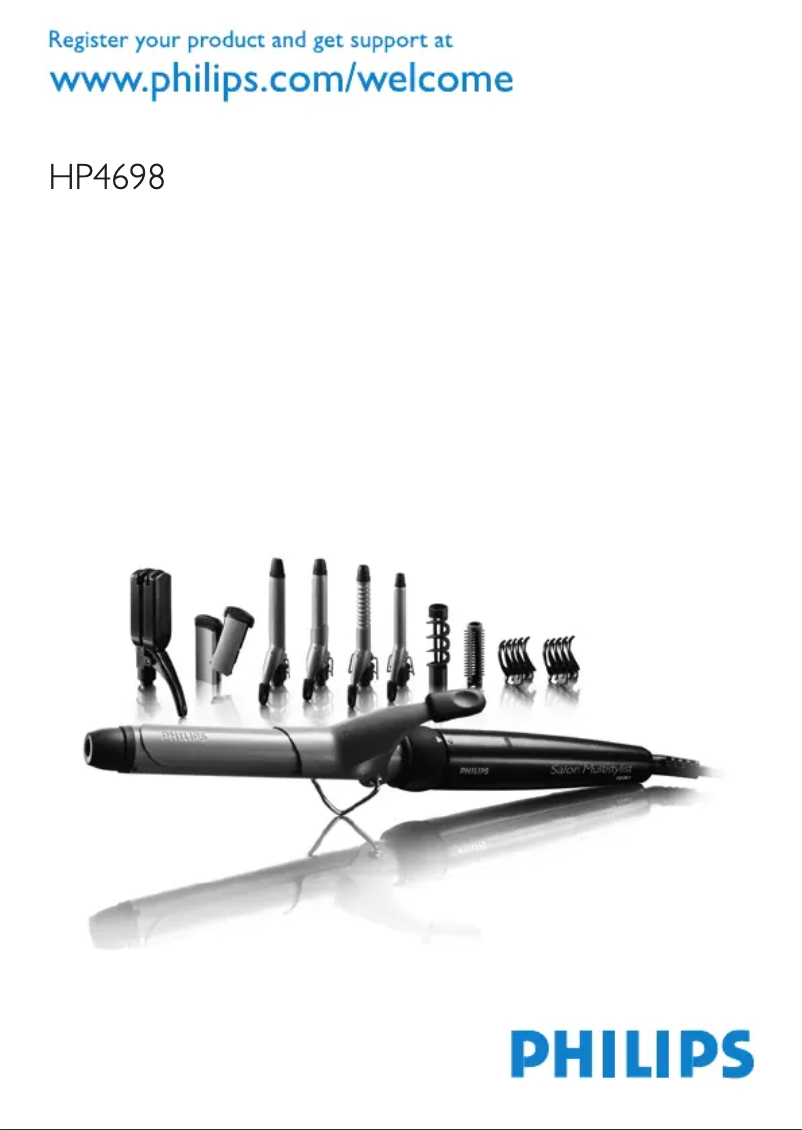 Image de la première page du manuel de l'appareil Multi-styler HP4698