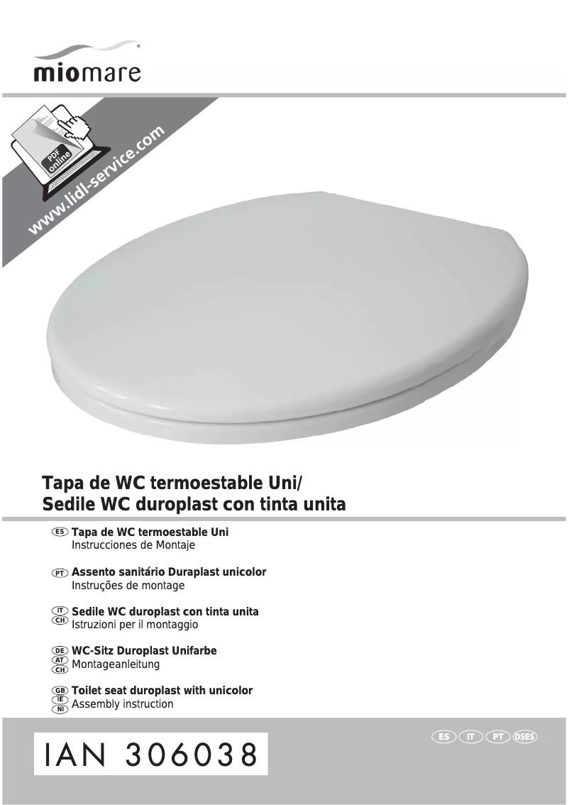 Page 1 de la notice Manuel utilisateur Miomare IAN 306038