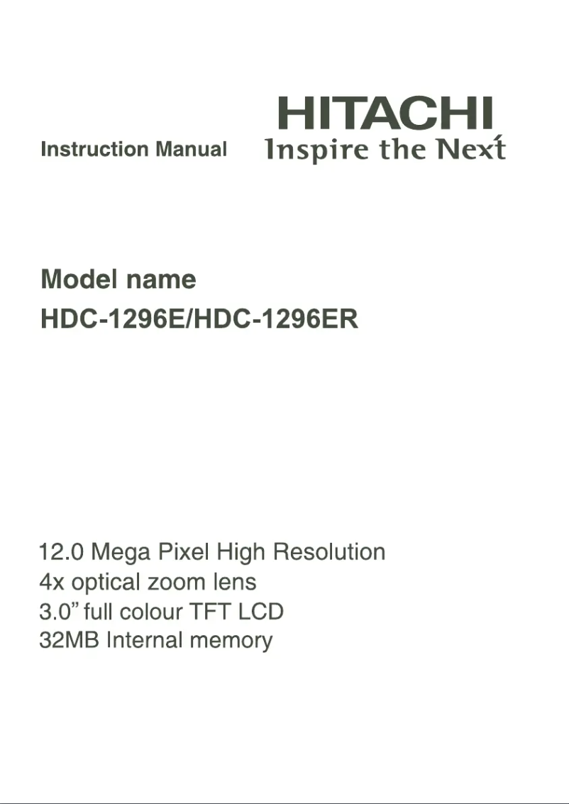 Página 1 del manual Manual de usuario Hitachi HDC-1296ER