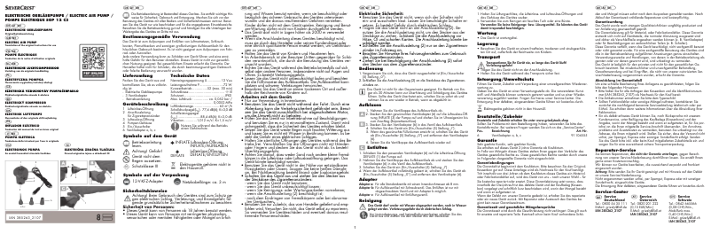 Page 1 de la notice Manuel utilisateur SilverCrest SGP 12 C3