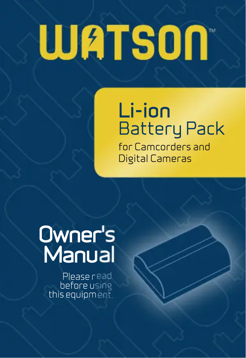 Page 1 de la notice Manuel utilisateur Watson B-3629