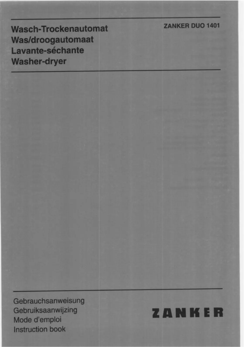Page 1 de la notice Manuel utilisateur Zanker Lavita Duo 1401