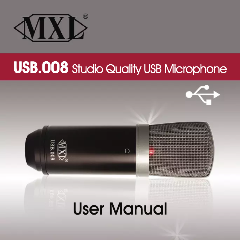 Page 1 de la notice Manuel utilisateur MXL USB.008