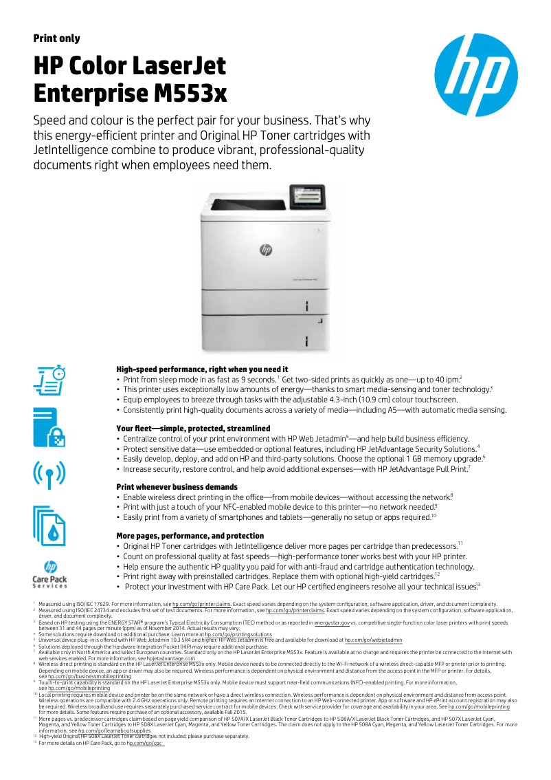 Página 1 del manual Manual de usuario HP LaserJet Enterprise M553x