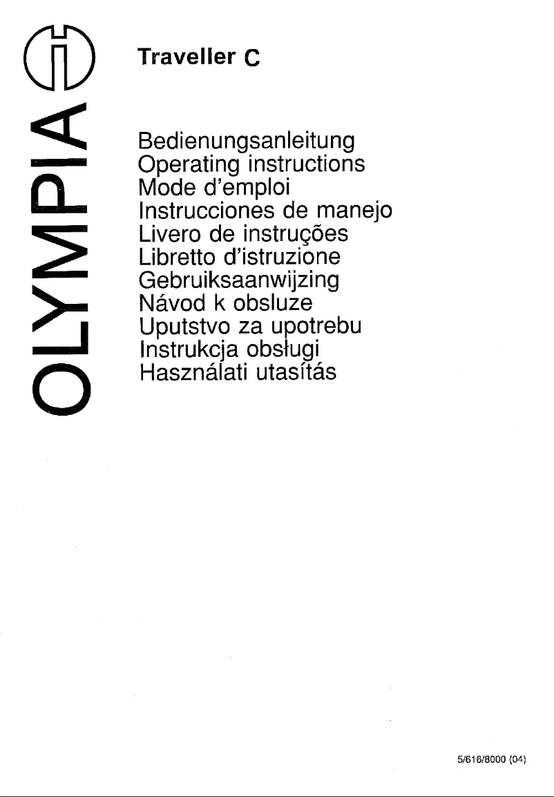 Page 1 of the manual User Manual Olympia Traveller C