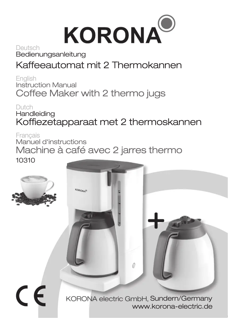 Page 1 de la notice Manuel utilisateur Korona 10310