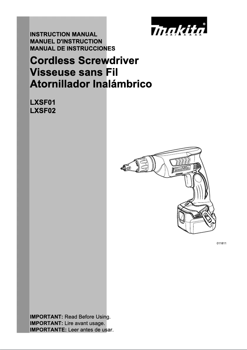 Page 1 de la notice Manuel utilisateur Makita LXSF01