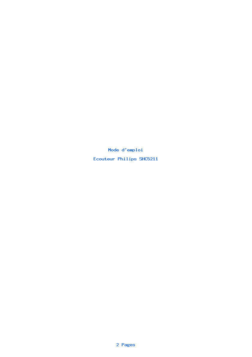 Page 1 de la notice Mode d'emploi Philips SHC5211
